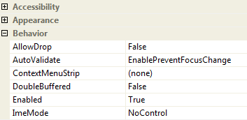 screen shot of list expanded to show two levels