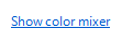 screen shot of 'show mixer' link text