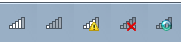screen shot of wireless status icons