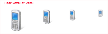 illustration of cell phones with blurry details