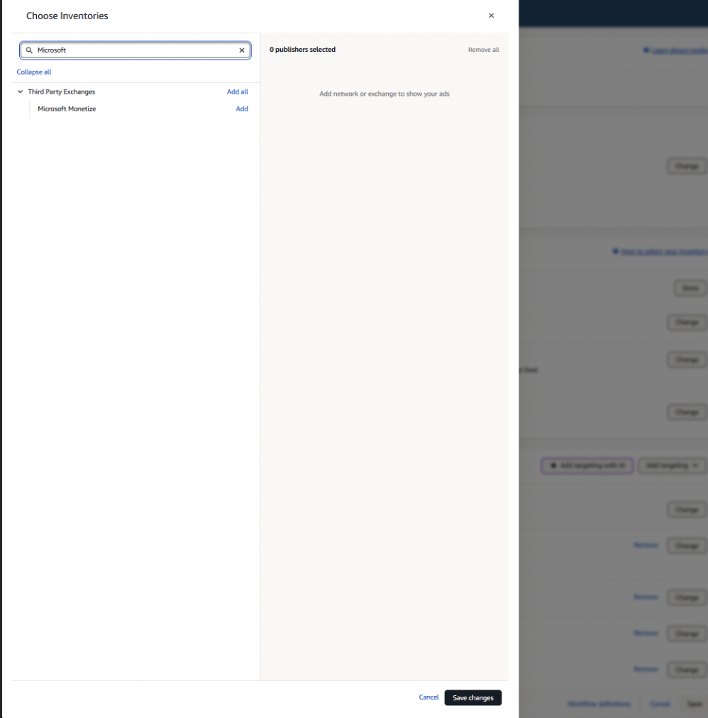 Screenshot illustrates how to choose inventories.