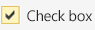 Focused check box in the Blue theme Focused check box in the Blue theme