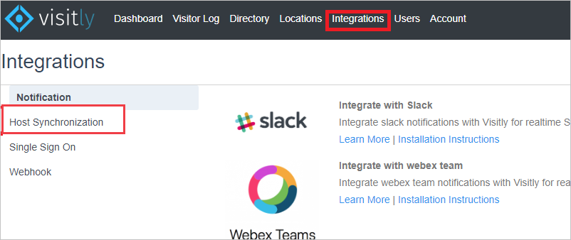 Screenshot of Host Synchronization.