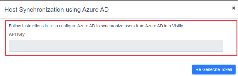 Screenshot of API Key.
