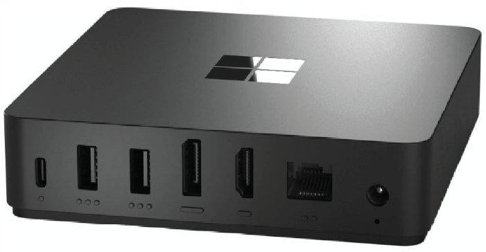 Image of the Windows 365 Link device back.