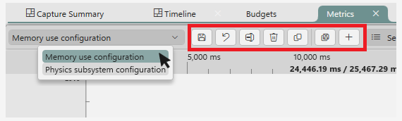 Metrics view configurations
