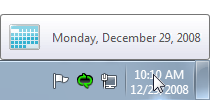 screen shot of notification area and rich tooltip