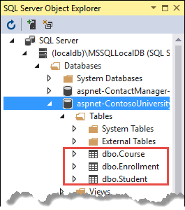 Tables in SSOX