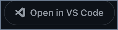 Screenshot of the Open in VS Code button in the hosted skills canvas.