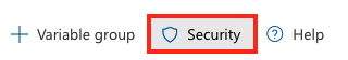 Screenshot of the library Security button.