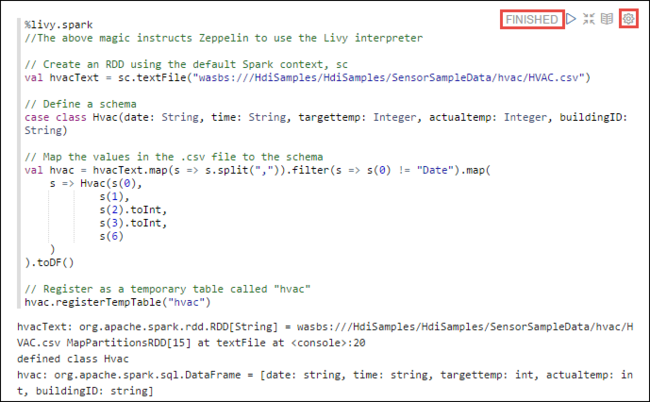 Create a temporary table from raw data.