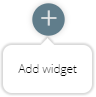 Screenshot showing the add widget icon in the developer portal.