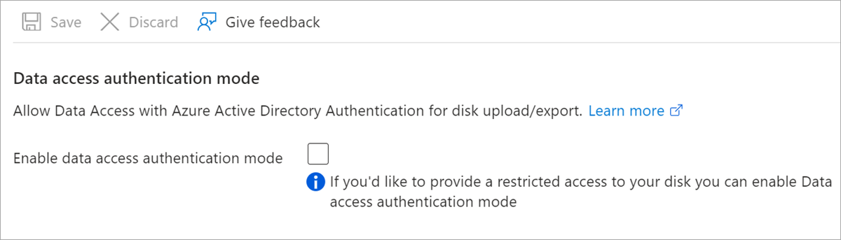 Screenshot of a disk's data access authentication mode checkbox, tick the checkbox to restrict access to the disk, and save your changes.