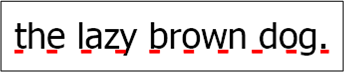 Text with dashed line underneath. Text with dashed line underneath.