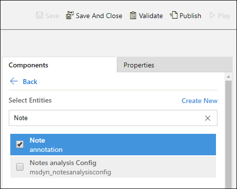 Select Note Select Note.