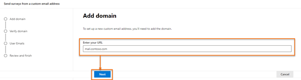 Enter the domain URL.