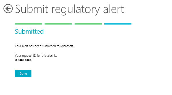 Screenshot of submission confirmation.