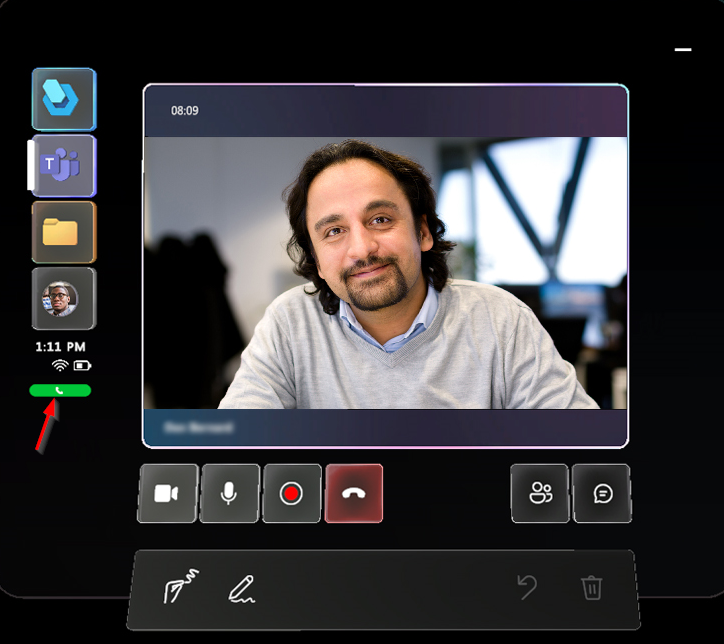 Screenshot of video feed, controls, and Annotate toolbar. Screenshot of video feed, controls, and Annotate toolbar.