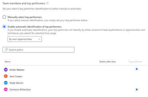 Select top performers automatically Select top performers automatically