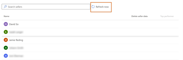 Select refresh now to refresh the team members list Select refresh now to refresh the team members list