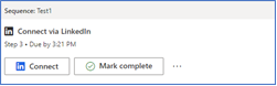 Connect activity step in the Up next widget Connect activity step in the Up next widget.