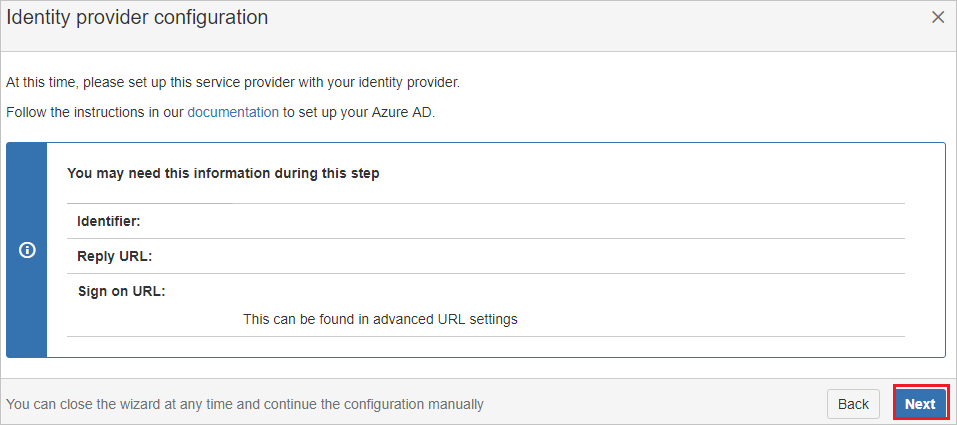 The identity config