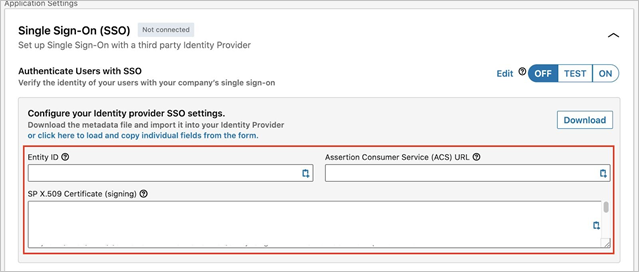 configuration with input data