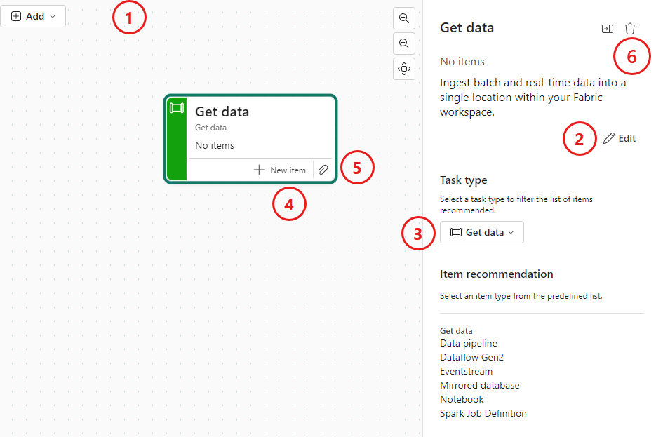 Screenshot explaining the task details pane.