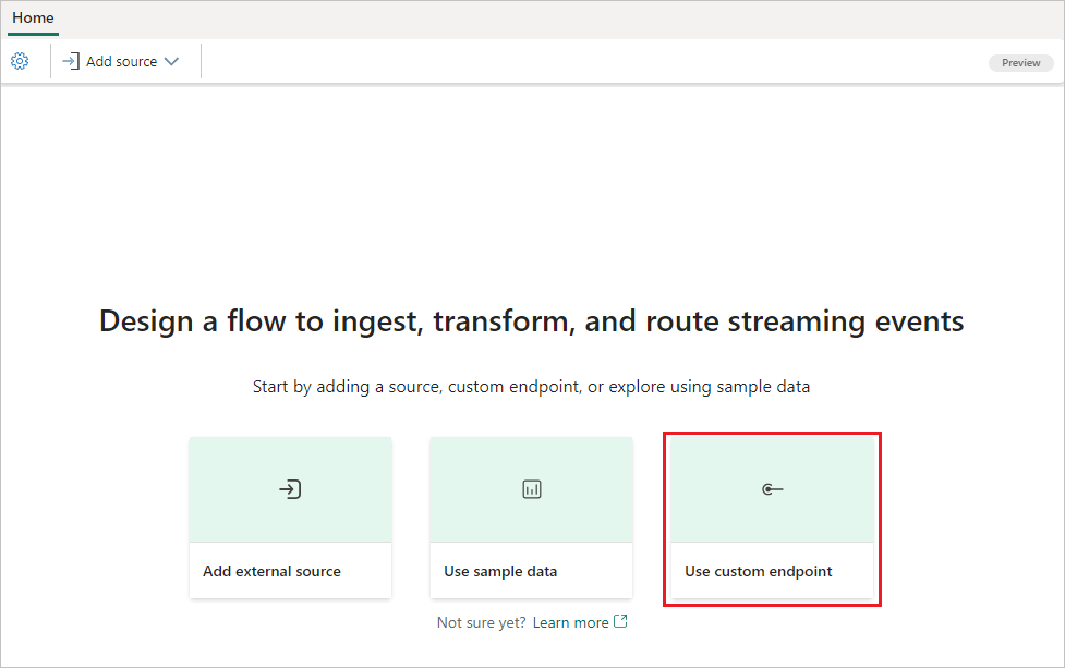 A screenshot of selecting Use custom endpoint.