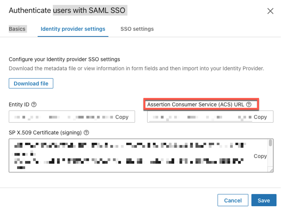 ACS URL LinkedIn