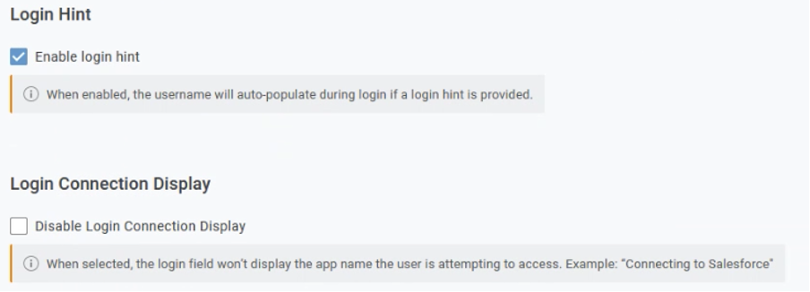 Login hint
