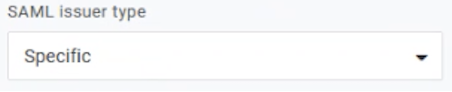 SAML issuer type
