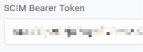 SCIM Bearer Token