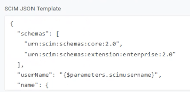 JSON template nothing to change