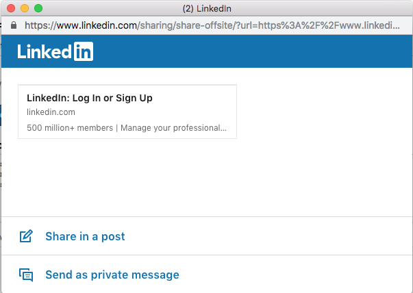 Share Popup