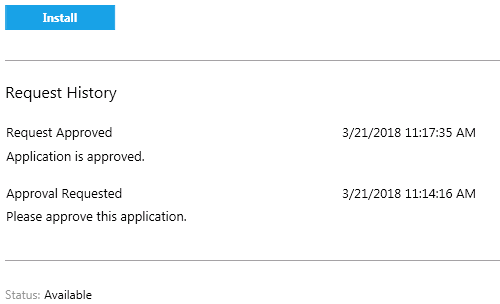 Software Center app install approved