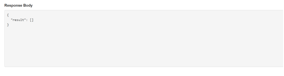 Screenshot of the Response section.