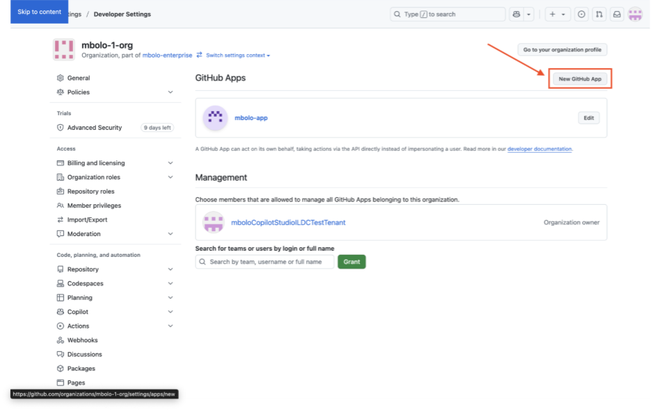 Set up the GitHub service for GitHub Cloud Pull Request Microsoft 365 ...