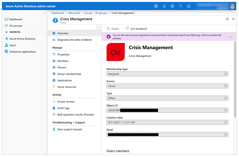 Getting the Microsoft Entra ID.