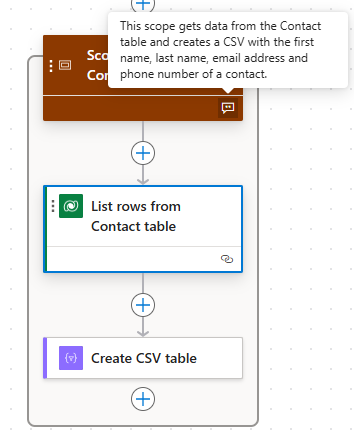 Screenshot of a note within a scope.