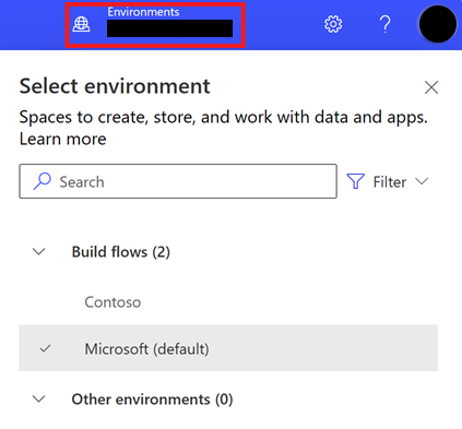 Environment switcher.