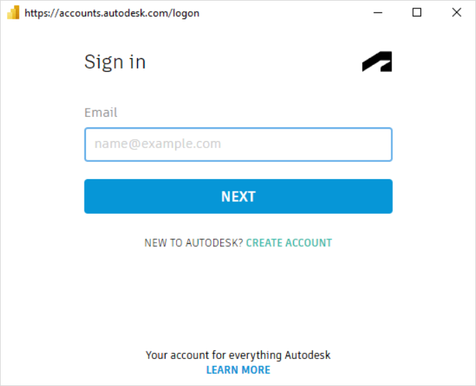 Sign in to Autodesk.