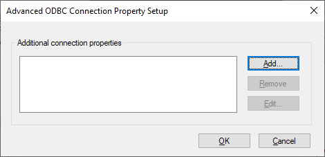 Add property to odbc connection.