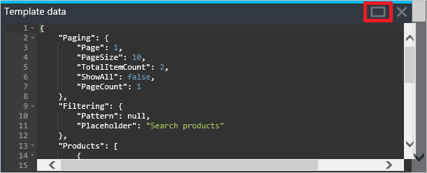 Template data model