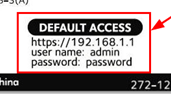 example sticker from a network router