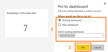 Pin a report on a dashboard Pin a report on a dashboard.