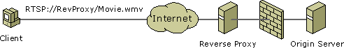 Diagram illustrating reverse proxy. 