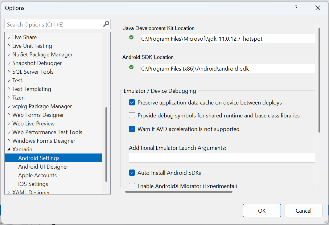 Setting the JDK path for the Microsoft Build of OpenJDK on Windows