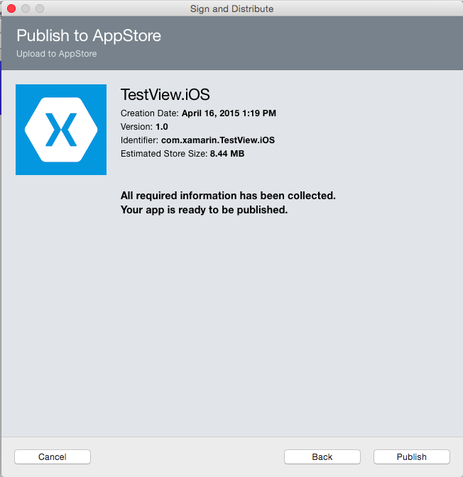 Verify the details of the package