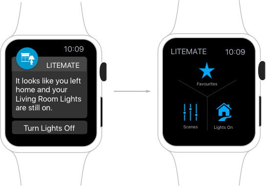 The user receives a notification from the app and taps it to bring the app to the foreground